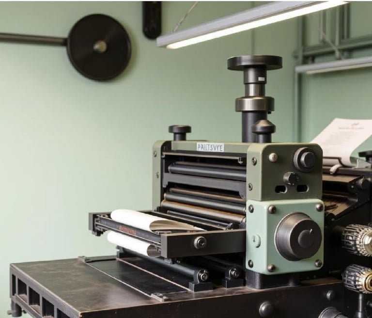 Printing press at Silver Prints facility